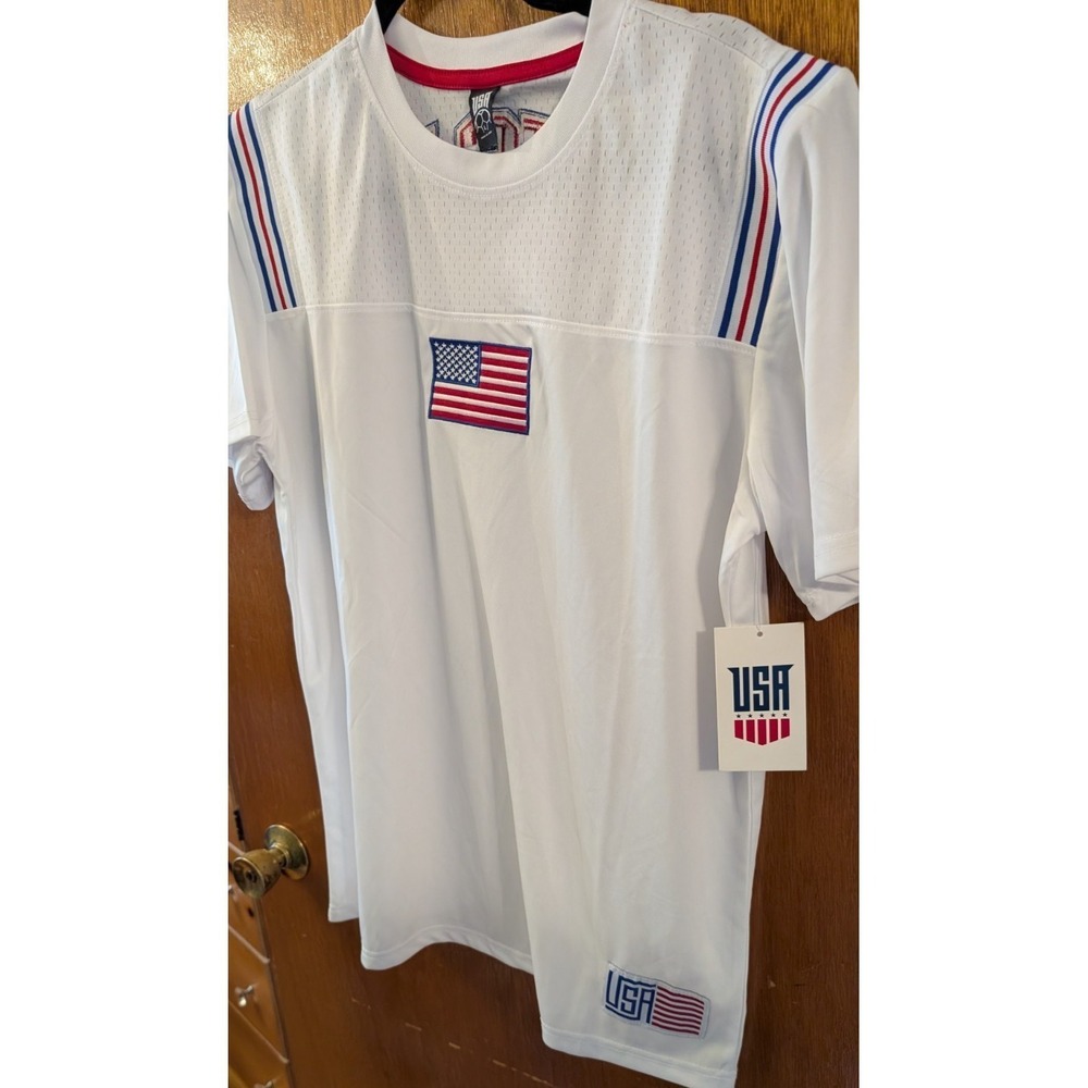 NEW  Mens  USA Soccer Jersey White - multi  LARGE  NWT